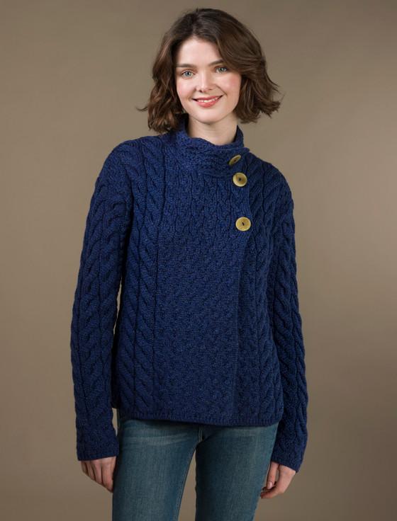 aran cashmere ‎Super Soft Trellis ‎an‎d Cable Cardigan