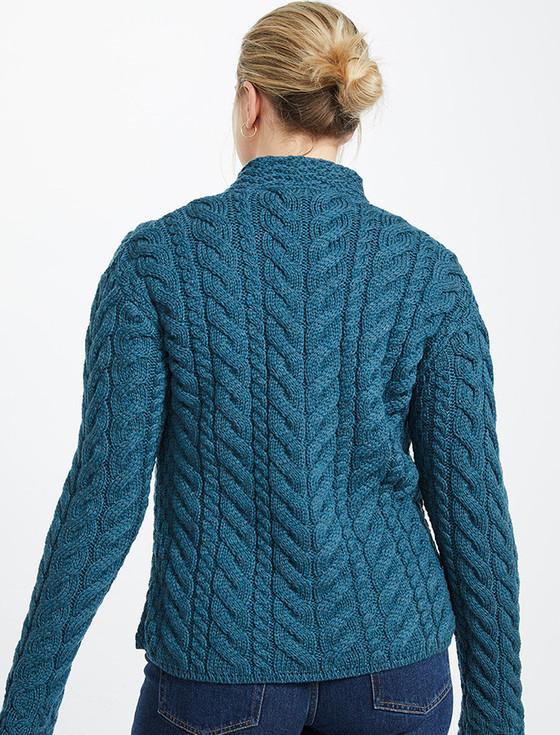 Aran Cashmere Super Soft Trellis And Cable Cardigan‎‎‎‎‎‎