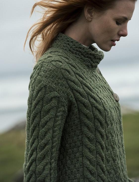 Aran Cashmere Super Soft Trellis And Cable Cardigan‎‎‎‎
