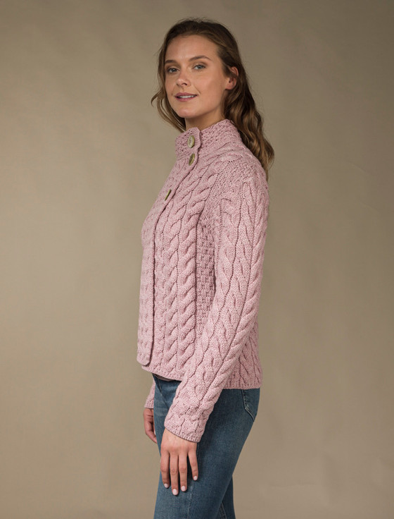 Aran Cashmere ‎Super Soft Trellis‎ And Cable Cardigan‎‎‎