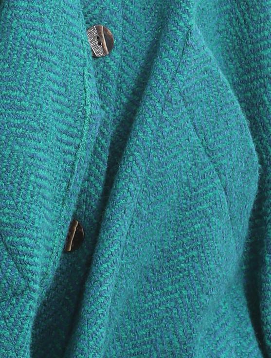 Aran Cashmere Tina Hooded Swing Cape - Killybegs Jade