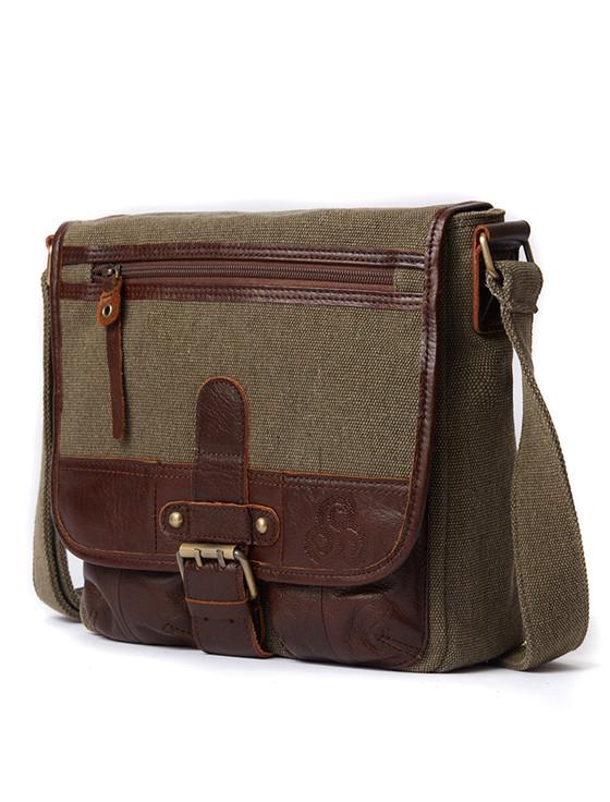 Aran Cashmere Traditional Tweed & Leather Single Buckle Bag
