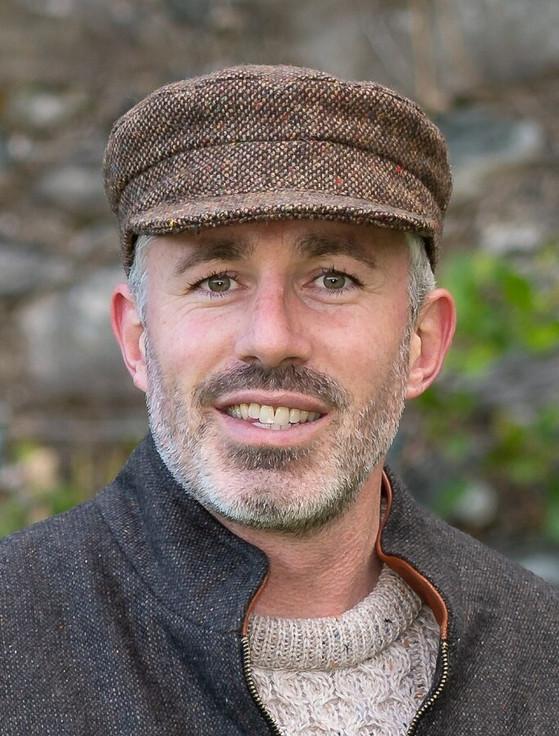 Aran Cashmere Tweed Skipper Cap- Brown Fleck Salt & Pepper