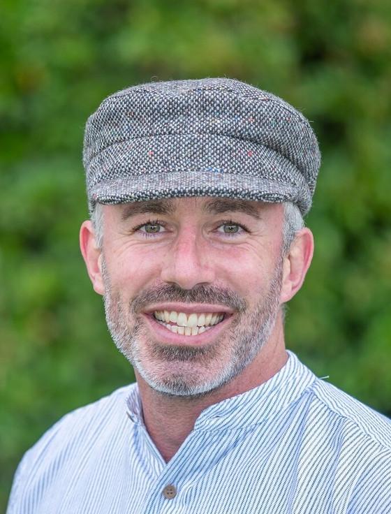 Aran Cashmere Tweed Skipper Cap- Granite Grey Salt & Pepper