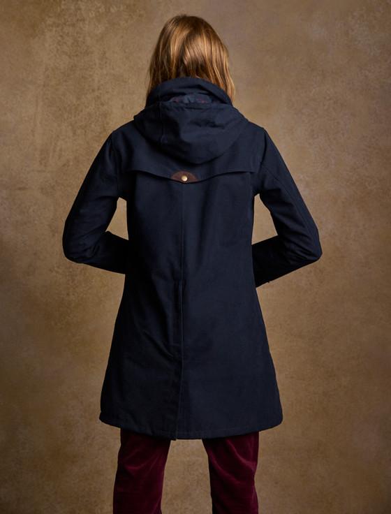 Aran Cashmere Una Ladies Waterproof Coat - Heritage Navy