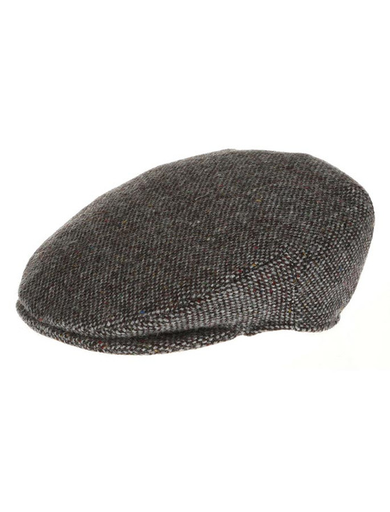 Aran Cashmere Vintage Tweed Flat Cap - Grey Salt & Pepper