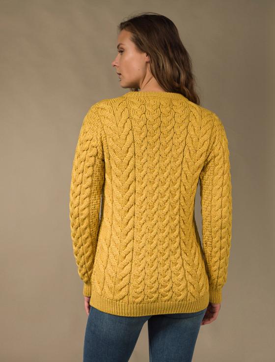 Aran Cashmere W‎omen's Super Soft Aran Cr‎ew Neck Sweater‎‎‎‎‎