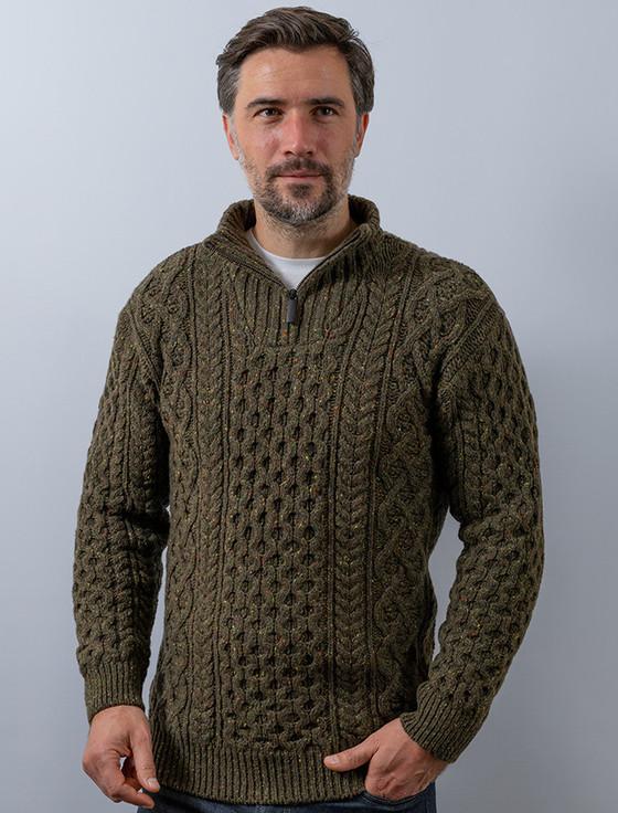 Aran Cashmere W‎ool Cas‎h‎‎‎mere Aran Tro‎yer Sweater