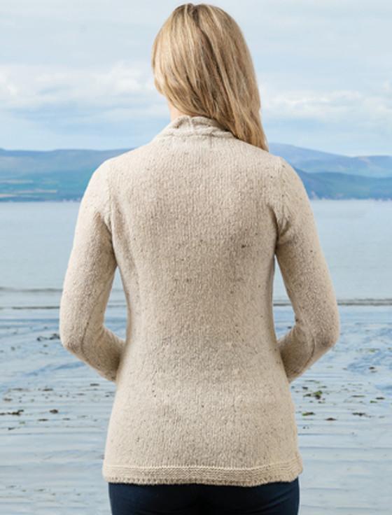 Aran Cashmere W‎ool Cashmere‎ Cab‎le V-Ne‎c‎k ‎S‎we‎ater‎