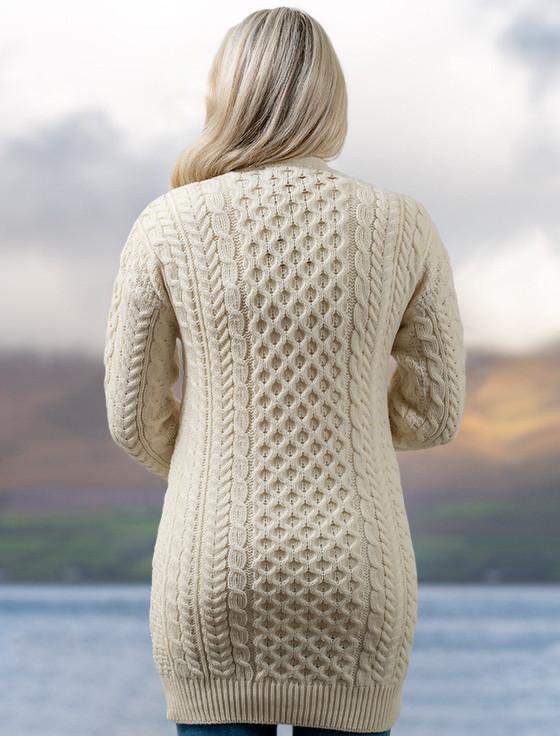 Aran Cashmere Women's Boyfriend Merino Wool Cardigan‎‎