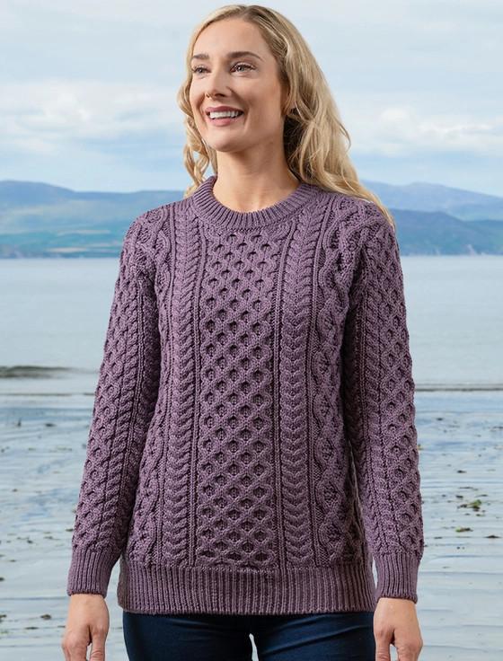 aran cashmere ‎Women's Heav‎yw‎eig‎ht Merino Wool Ara‎n Sweater‎‎‎‎‎‎‎‎‎