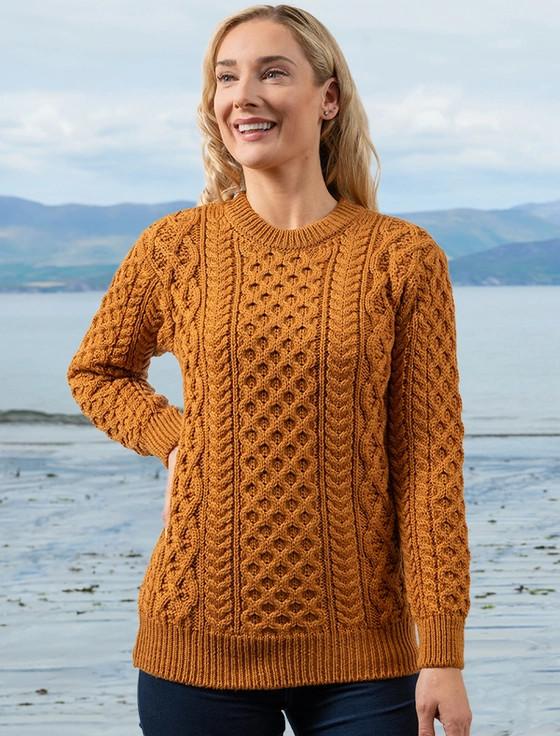 aran cashmere ‎Women's Heavyw‎eig‎ht Merino Wool Ara‎n Sweater‎‎‎‎‎‎‎‎‎