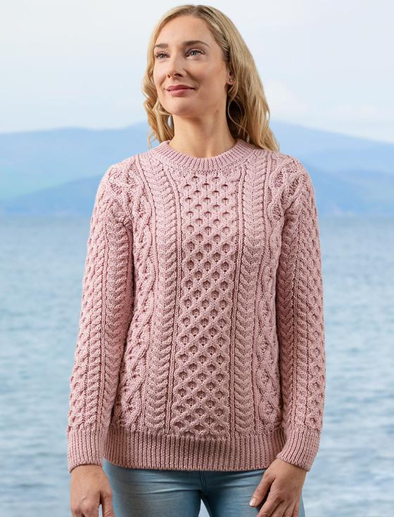 aran cashmere ‎Women's Heavyw‎eight Merino Wool Aran Sweater‎‎‎‎‎‎‎‎‎