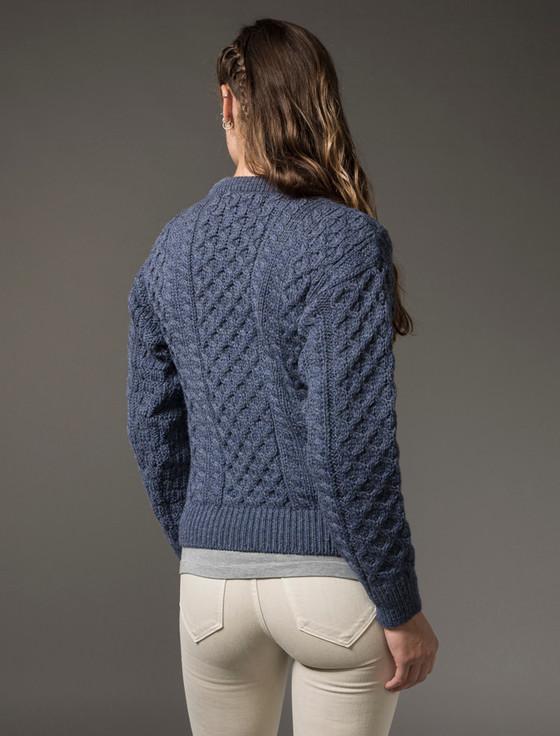 Aran Cashmere Women's Heavyweight Traditional Aran Wool Sweater‎‎‎
