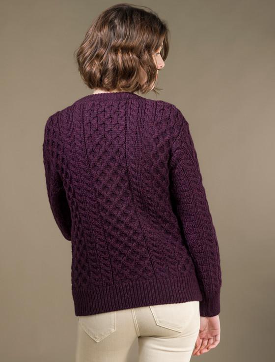 Aran Cashmere ‎Women's Heavyweight‎ Traditional Aran Wool Sweater‎‎‎‎