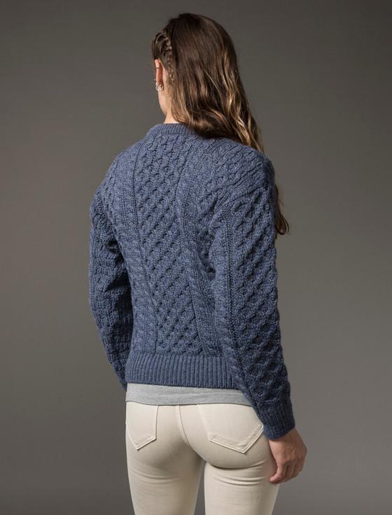 Aran Cashmere Women's Heavyweight Traditional Aran Wool Sweater