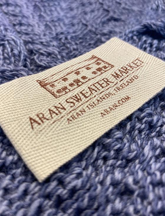 Aran Cashmere Women's Keyhole Crew Neck Aran Sweater