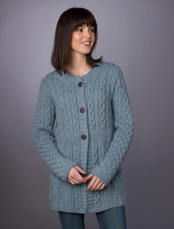 aran cashmere Women's Merino Wool A-Line Fit Cardigan‎‎