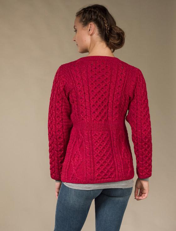 Aran Cashmere Women's Merino Wool A-Line Fit Cardigan‎‎‎‎‎‎‎
