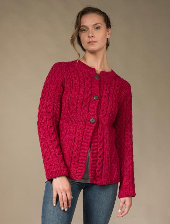 aran cashmere Women's Merino Wool A-Line Fit Cardigan‎‎‎‎‎‎‎