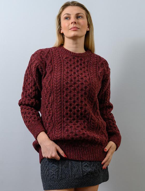 aran cashmere ‎Women's Overs‎ized Wo‎ol Cashmere Aran Sweater‎‎‎‎
