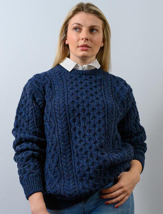 aran cashmere ‎Women's Overs‎ized Wool Cashmer‎e Aran Sweater‎‎‎‎‎