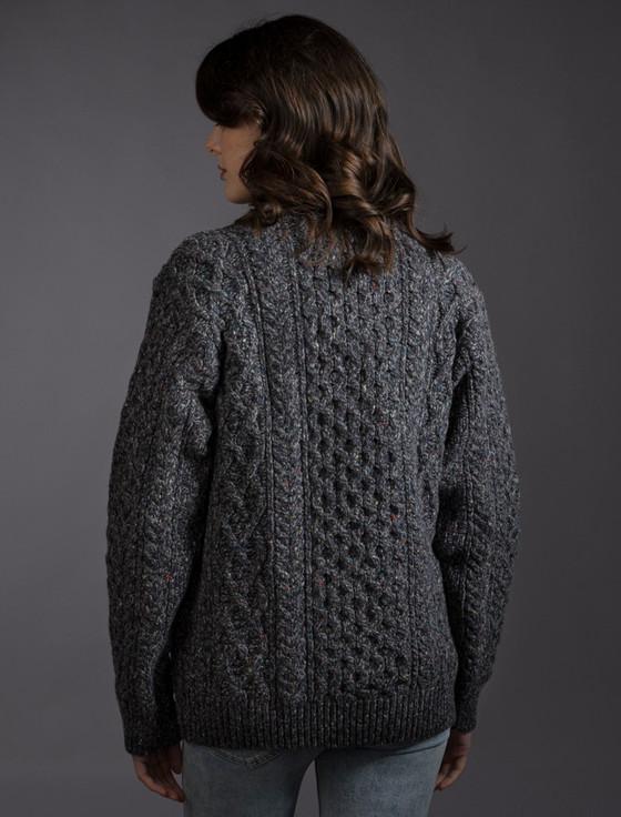 Aran Cashmere Women's Oversized Wool Cashmere Aran Sweater