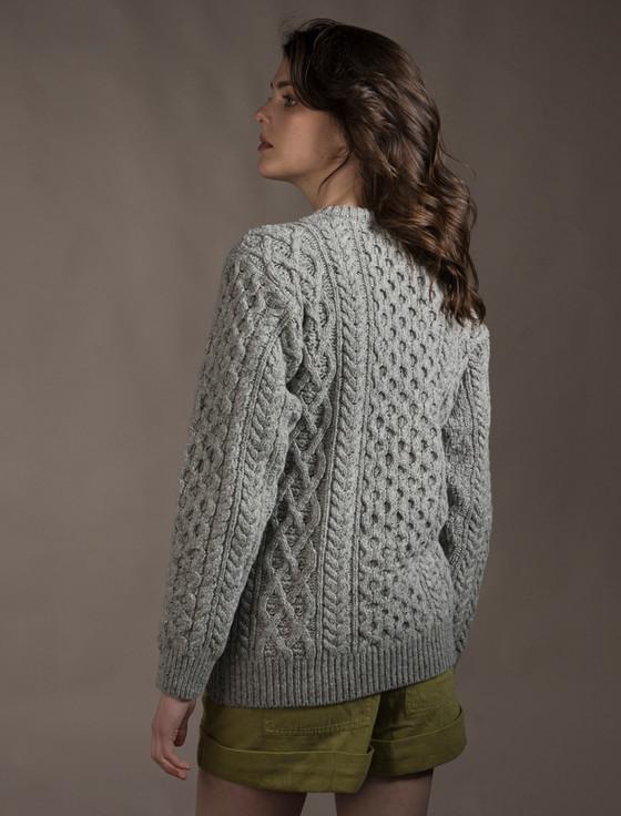 Aran Cashmere Women's Oversized Wool Cashmere Aran Sweater‎