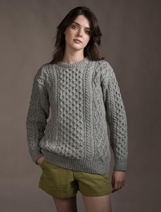 aran cashmere Women's Oversized Wool Cashmere Aran Sweater‎