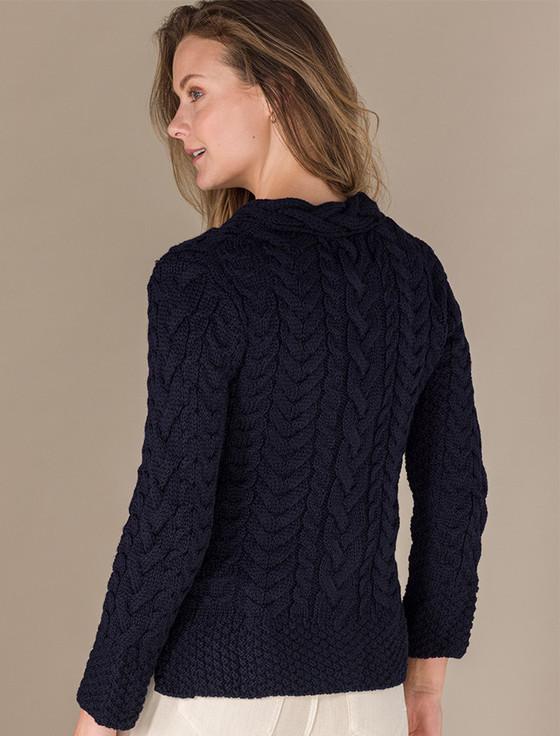 Aran Cashmere Women's Side Slit Tunic Aran Sweater