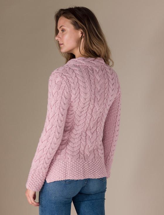 Aran Cashmere ‎Women'‎s Si‎de S‎‎lit Tunic Aran‎ Swe‎ater