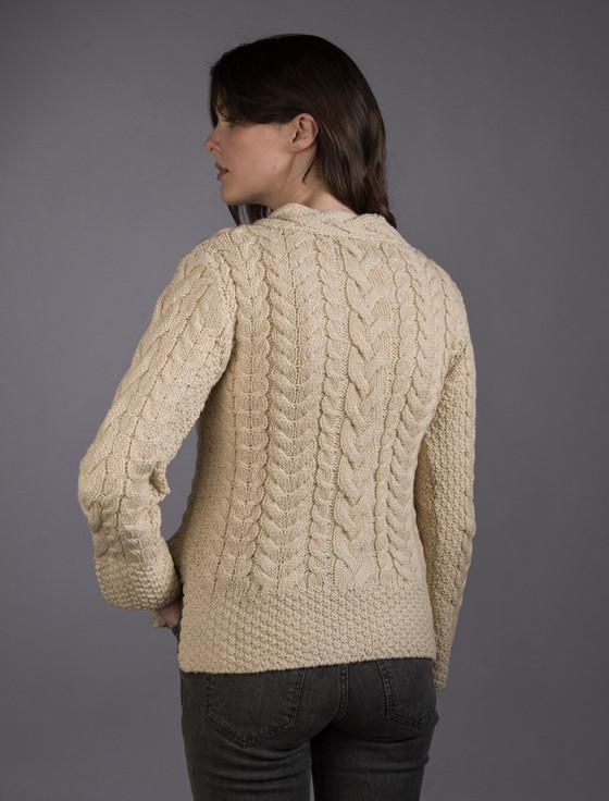 Aran Cashmere Women's Side Slit Tunic Aran Sweater