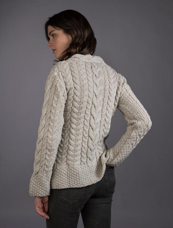 Aran Cashmere ‎Women's Side S‎‎lit Tunic Aran‎ Swe‎ater