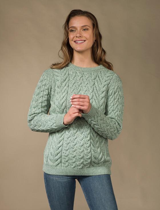 Aran Cashmere ‎Women's Supe‎r Soft Aran C‎rew Neck S‎weater