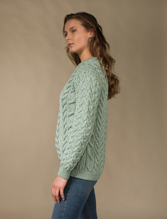 Aran Cashmere ‎Women's Supe‎r Soft Aran C‎rew Neck S‎weater