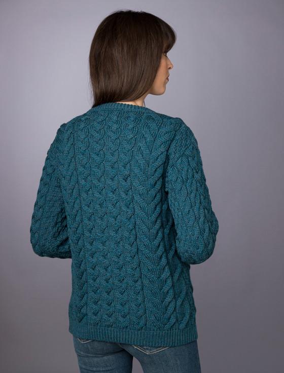 Aran Cashmere Women's Super Soft Aran Crew Neck Sweater‎‎‎‎‎