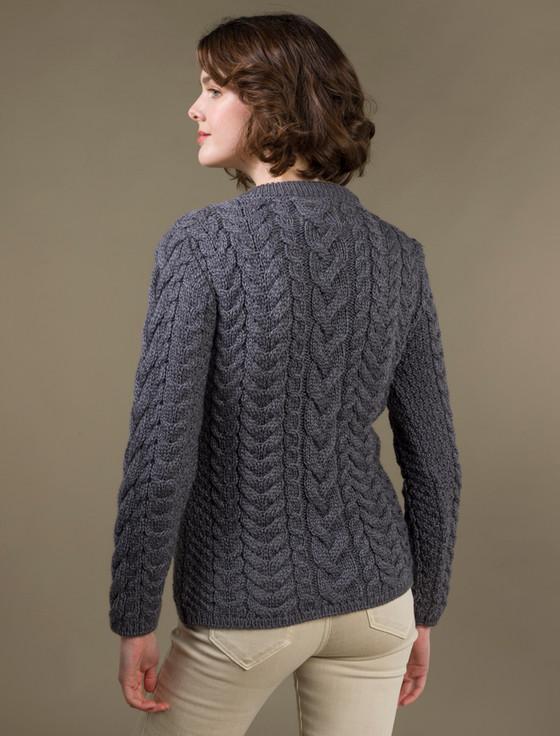 Aran Cashmere Women's Super Soft Aran Crew Neck Sweater