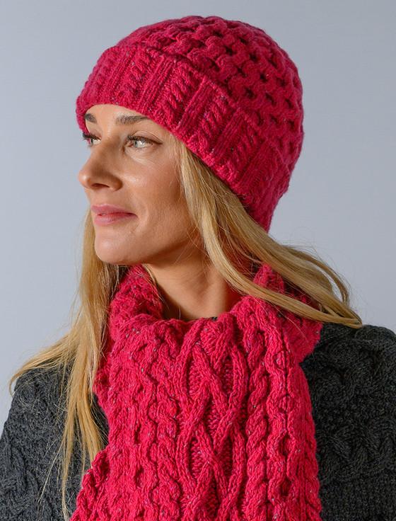 Aran Cashmere Women's Wool Cashmere Aran Honeycomb Hat