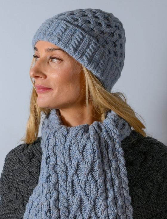 Aran Cashmere Women's Wool Cashmere Aran Honeycomb Hat