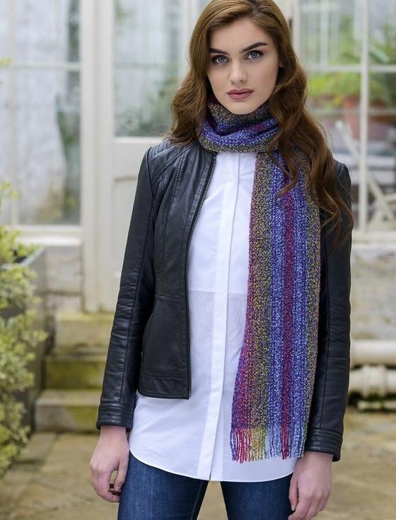 aran cashmere Wool Cashmere Skellig Scarf - Multi-Vernal