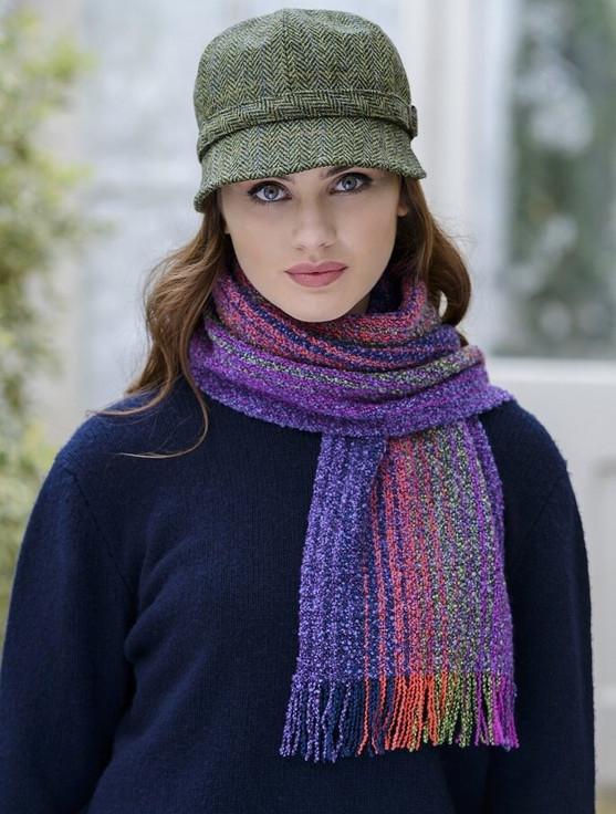 aran cashmere Wool Cashmere Skellig Scarf - Purple Heather