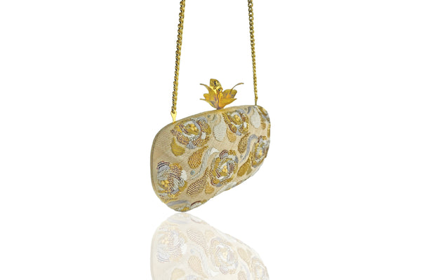 Aranáz Aquatic Champagne Clutch (Natural)