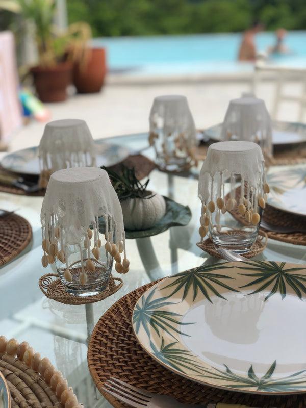 Aranáz Shell Glass And Pitcher Cover Sets