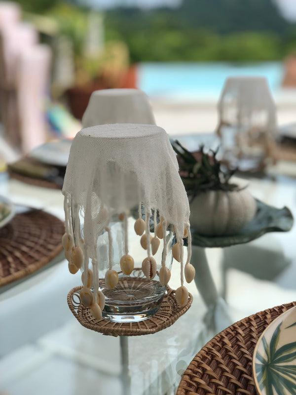 aranáz Shell glass and pitcher cover sets