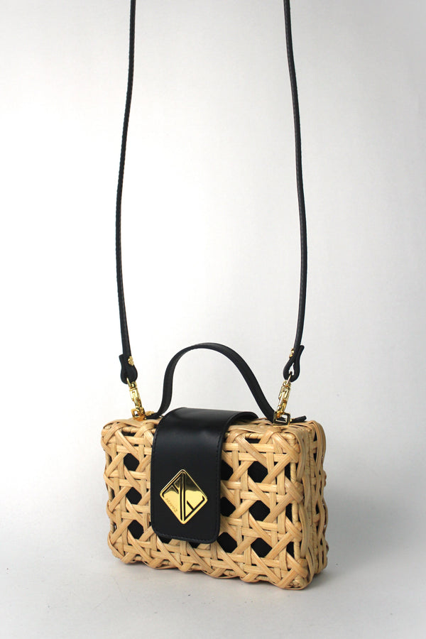 Aranáz Charlie Slim Mini Handbag With Black Leather