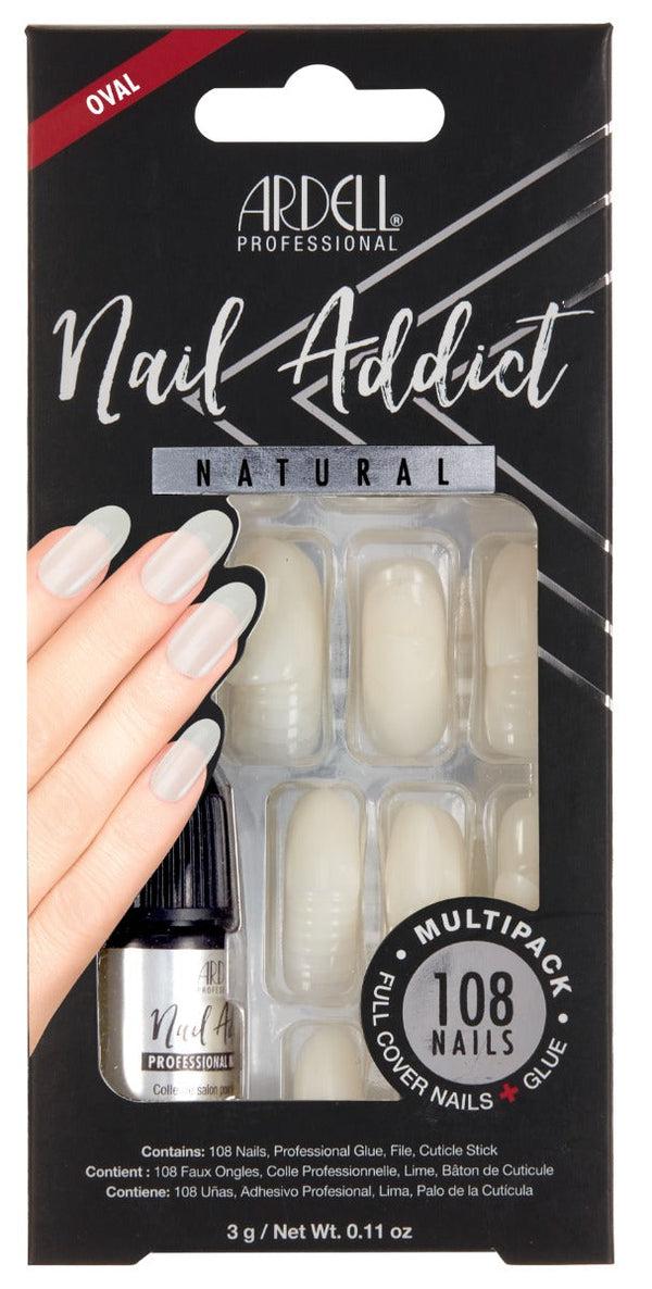 ardell Ardell Nail Addict Natural Oval Multipack