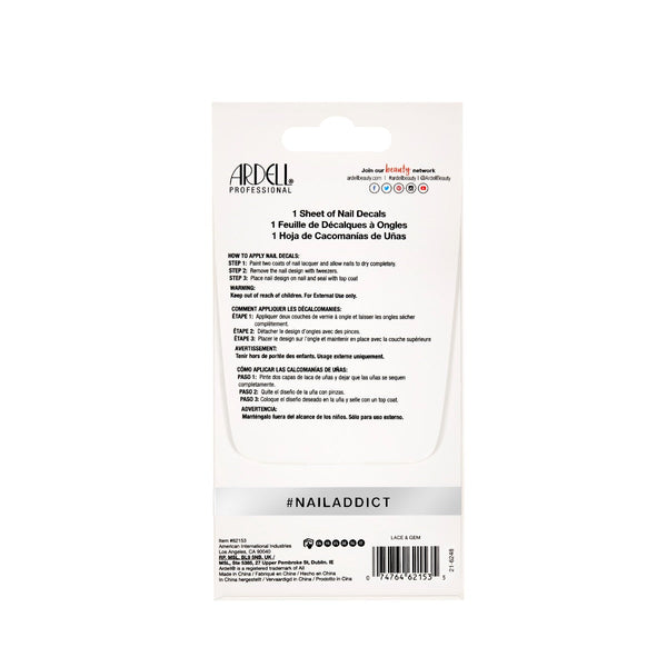 Ardell Nail Addict Decal Lace & Gems