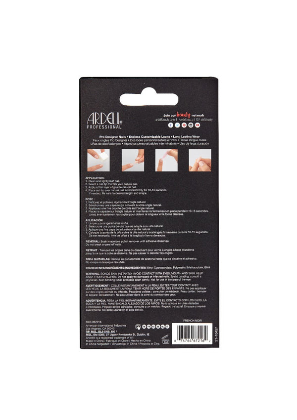 Ardell Nail Addict Eco French Noir