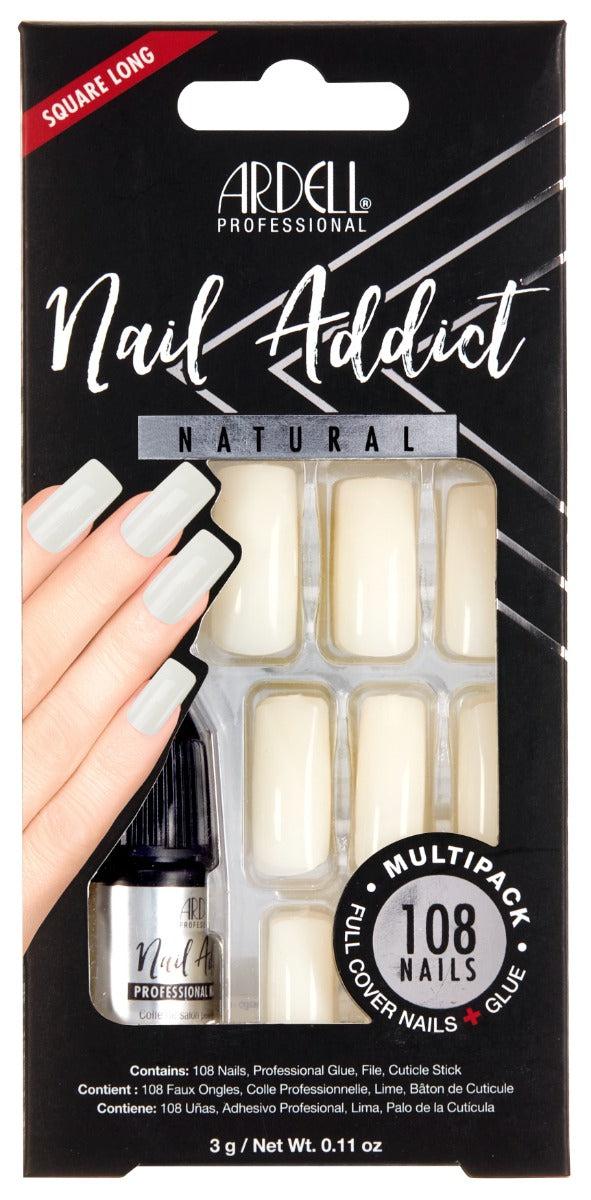 ardell Ardell Nail Addict Natural Square Long Multipack