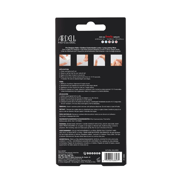 Ardell Nail Addict Natural Squared Multipack